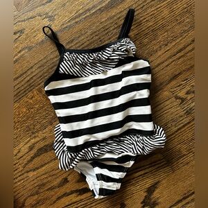 Black & White Little Girl Bathing Suit * Like New